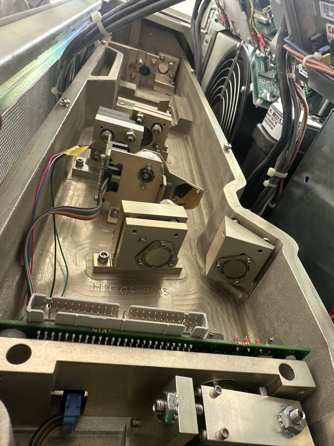 Service an der Laserbaugruppe